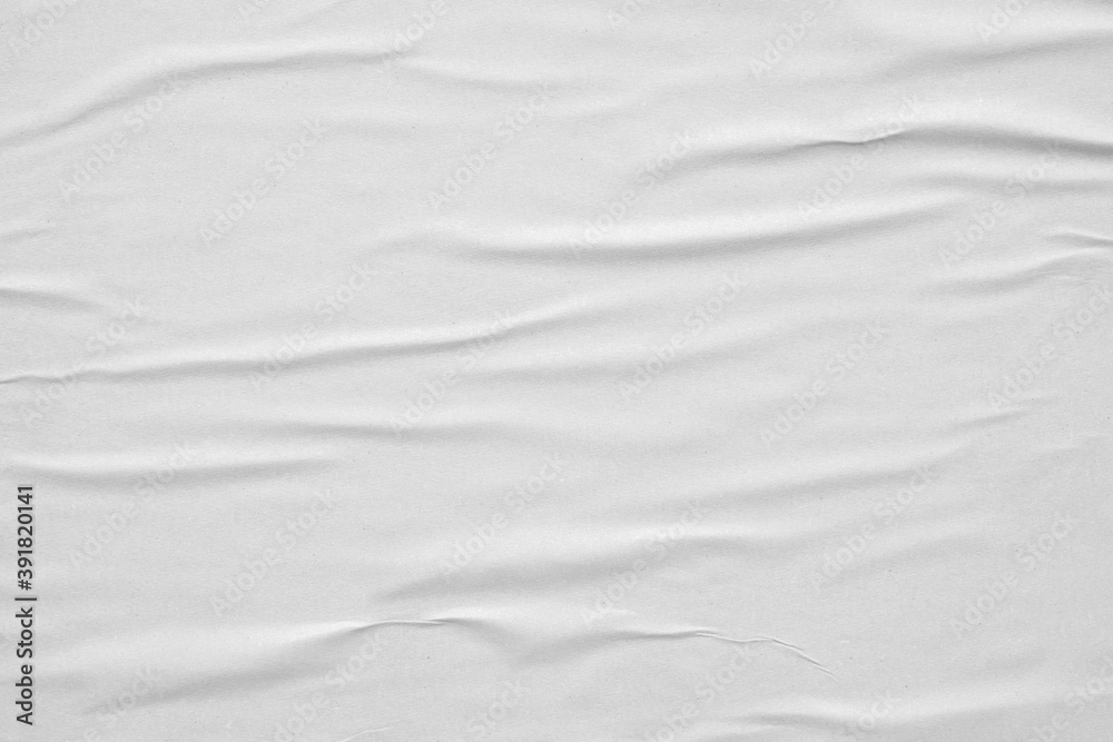 Blank white crumpled and creased paper poster texture background Blank white crumpled and creased paper poster texture background