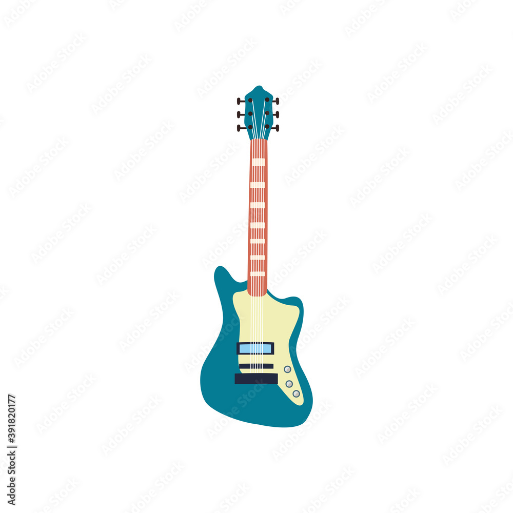 guitar electric instrument flat style icon vector design guitar electric instrument flat style icon vector design