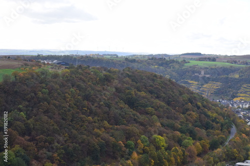 Herbstfarbenes unteres Msoeltal, Terassenmosel bei Dieblich photo