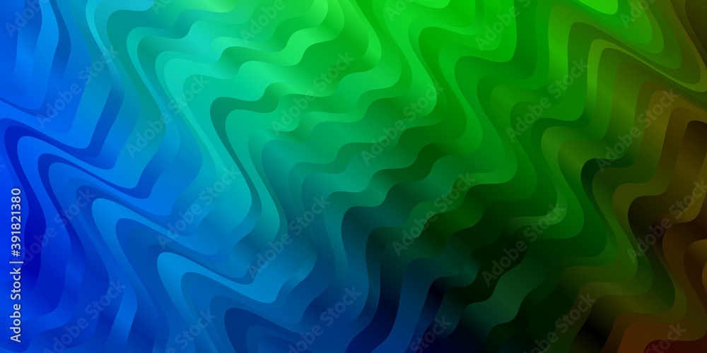 Dark Multicolor vector background with lines.