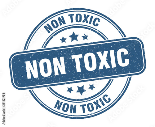 non toxic stamp. non toxic label. round grunge sign