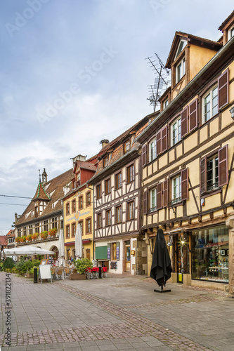 Street in Obernai, Alsace, France