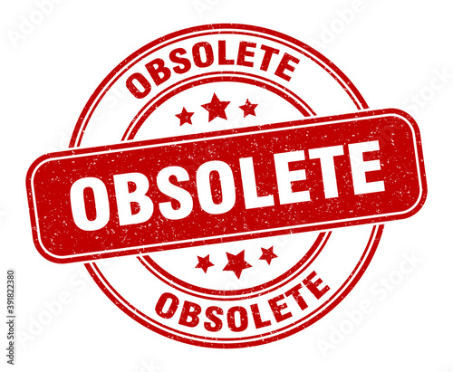 obsolete stamp. obsolete label. round grunge sign
