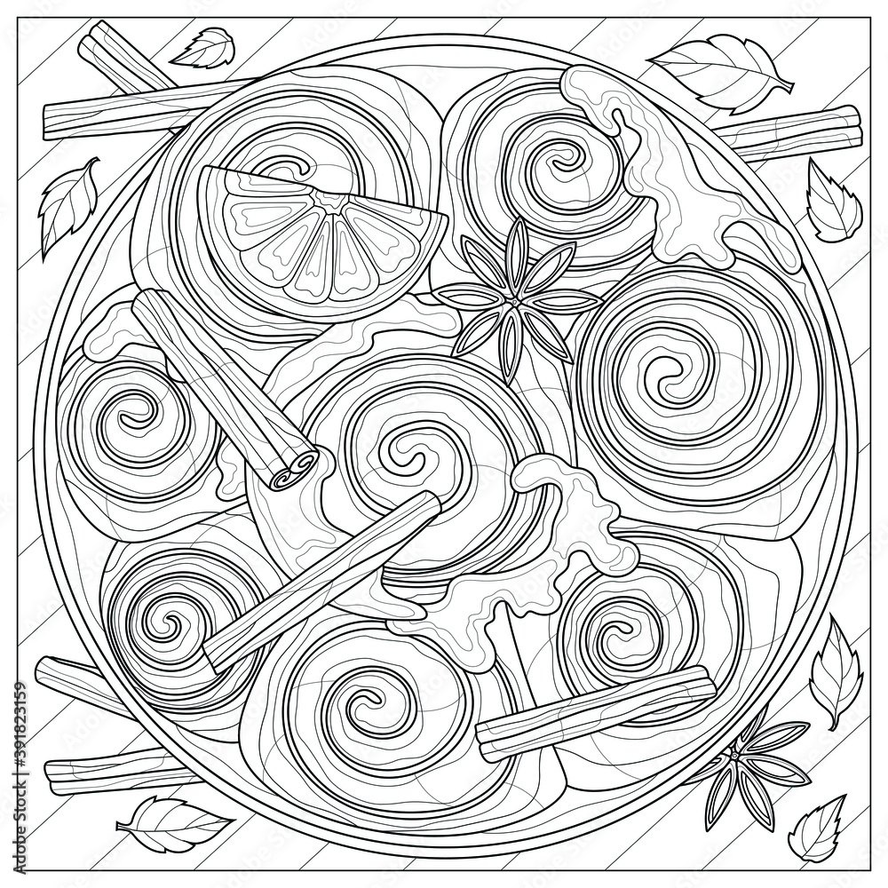 16+ Cinnamon Roll Coloring