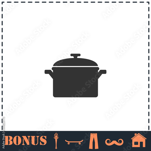 Pot icon flat