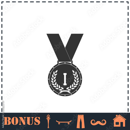 Medal icon flat