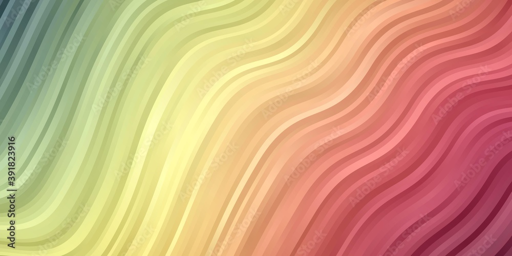 Obraz premium Light Green, Red vector layout with wry lines.