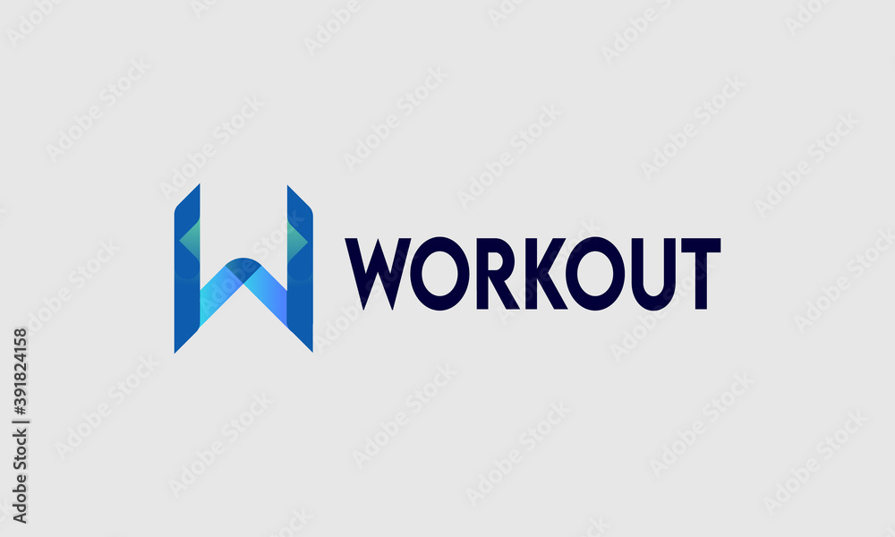 Fototapeta premium Workout Modern Logo Design