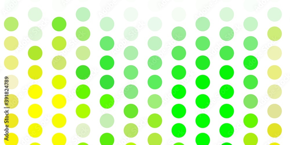 Light green, yellow vector texture with disks. Light green, yellow vector texture with disks.