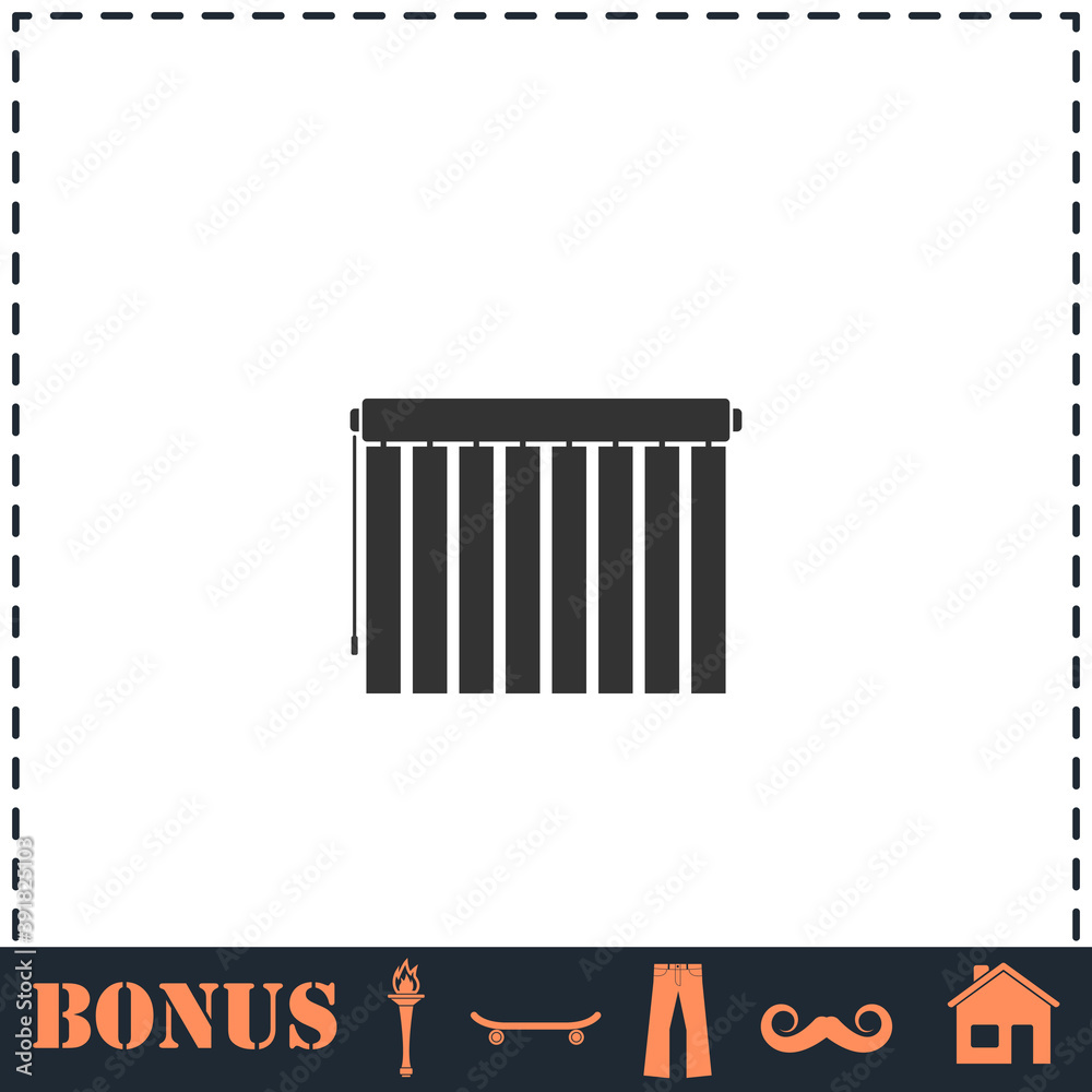 Jalousie icon flat