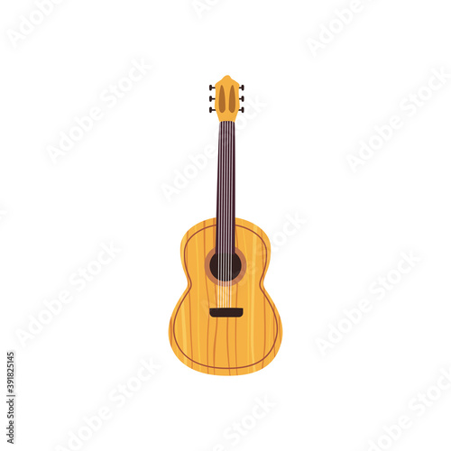 guitar classical instrument flat style icon vector design