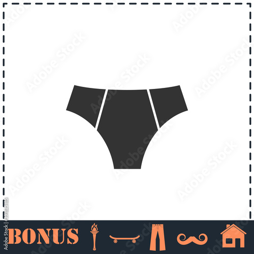 Male underpants icon flat