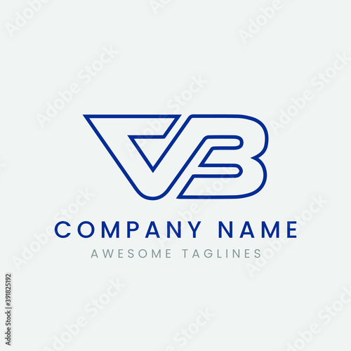 initial VB BV Logo Design. 
