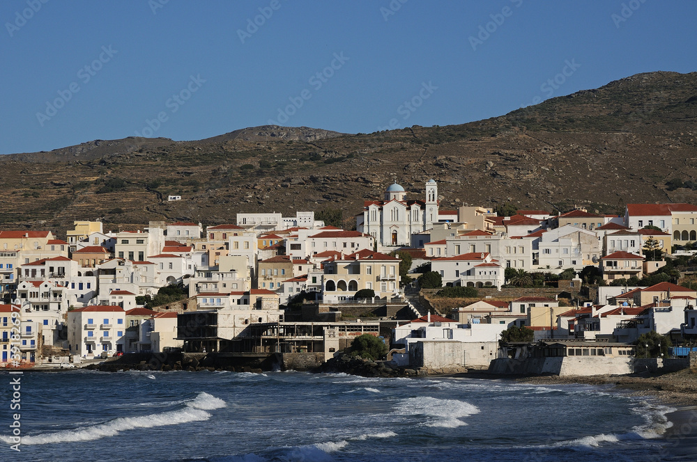 View of Andros town, Andros island, Cyclades, Greece