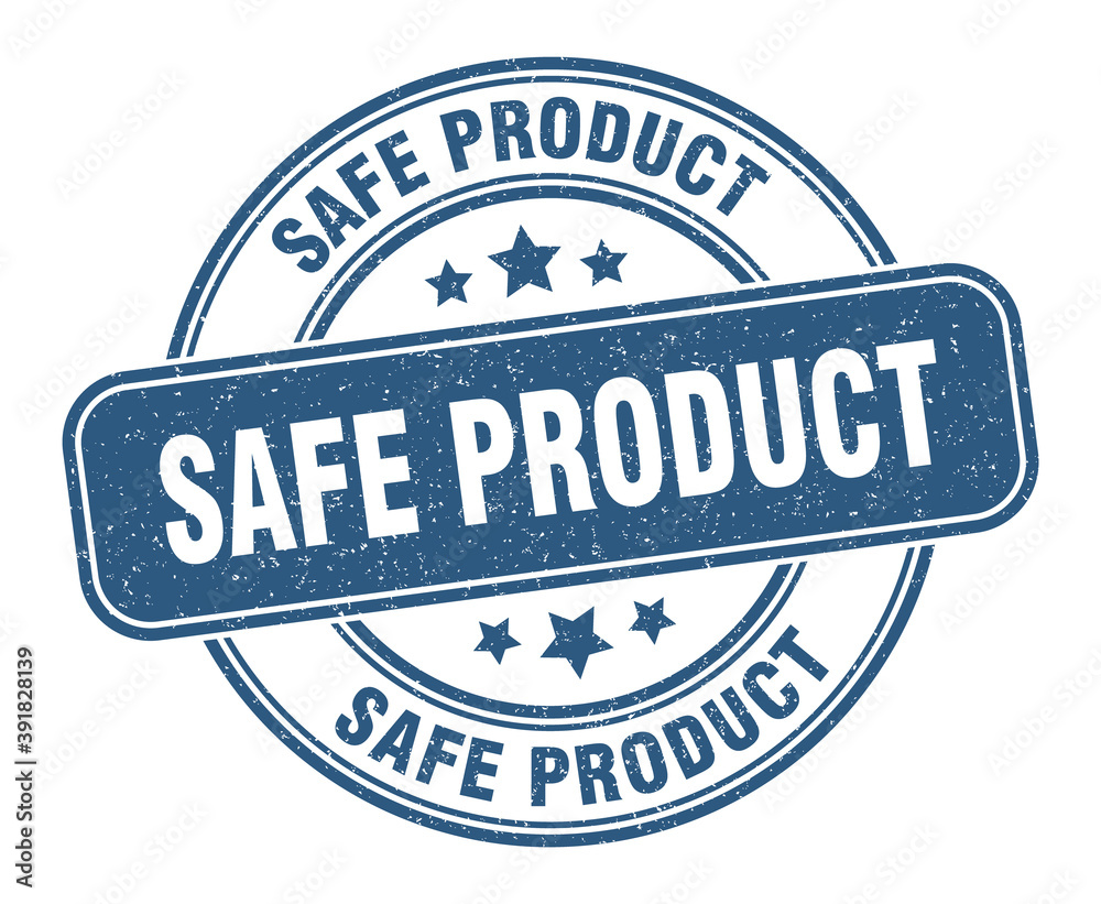 Fototapeta premium safe product stamp. safe product label. round grunge sign