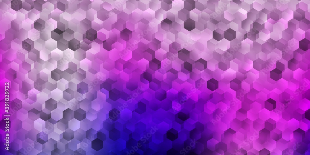Light pink vector layout with shapes of hexagons. Light pink vector layout with shapes of hexagons.