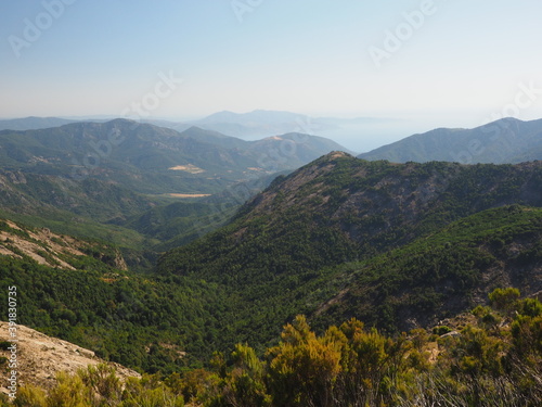 Wonderful landscape of crests and forests in the Corsican mountains © Galdric