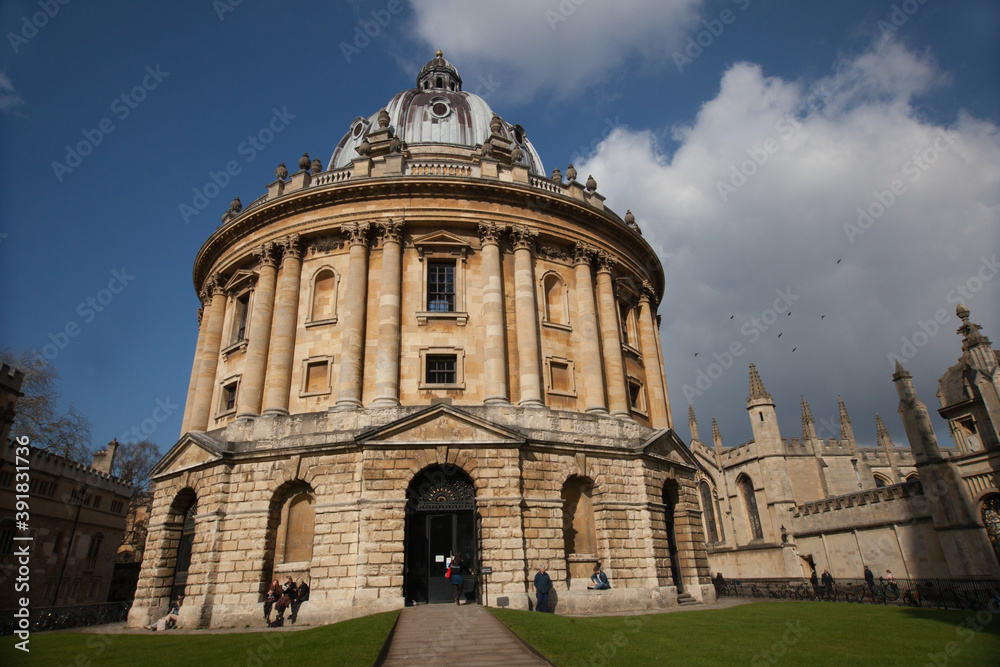 The Radcliffe Camera and All Souls College in Oxford, UK