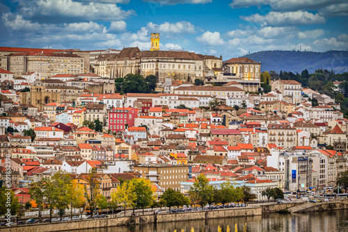 Panorama of Coimbra city in Portugal.
