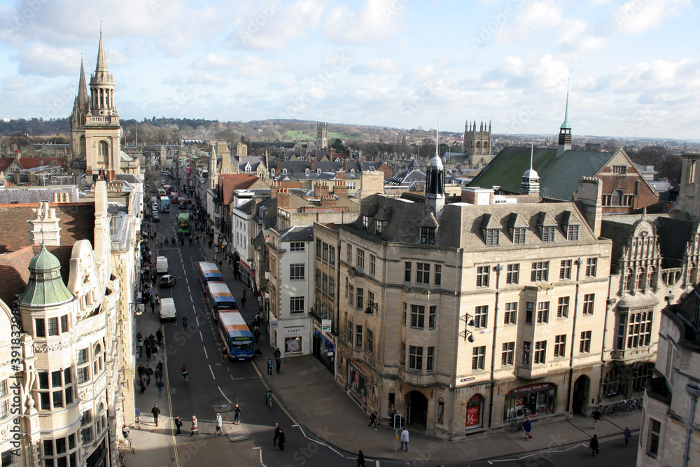 Obraz premium Views from Carfax Tower in Oxford, UK