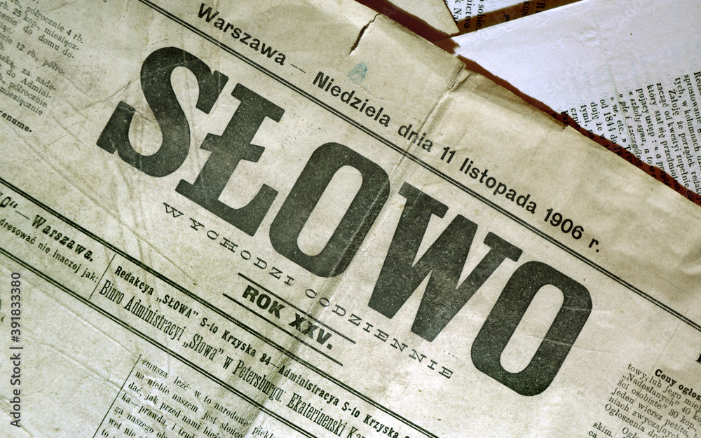 "Słowo" - 1906 - dziennik w języku polskim									
 - obrazy, fototapety, plakaty 