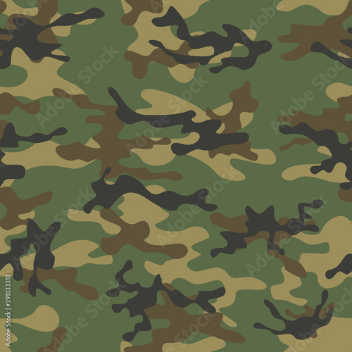  Camouflage classic vector pattern army texture. Ornament