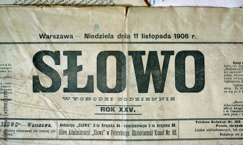"Słowo" - 1906 - dziennik w języku polskim									
