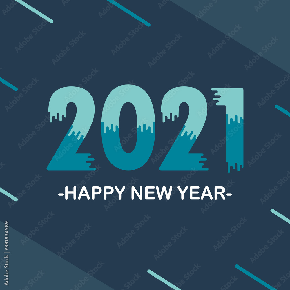 2021 Happy New Year With Blue Lines Background 2021 Happy New Year With Blue Lines Background