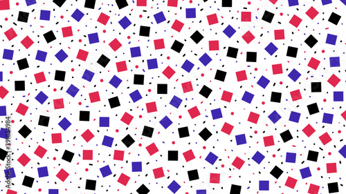 Seamless geometric square pattern abstract background vector design. Retro style soft pastel blue, red and black colors squared pattern illustration