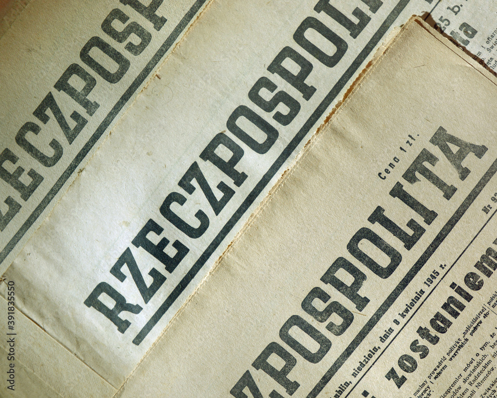 "Rzeczpospolita" - 1945 - ogólnopolski dziennik wydawany w latach 1944-1950									
 - obrazy, fototapety, plakaty 