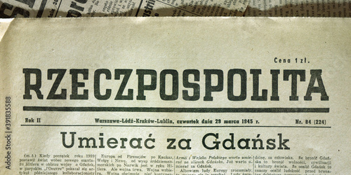 "Rzeczpospolita" - 1945 - ogólnopolski dziennik wydawany w latach 1944-1950 