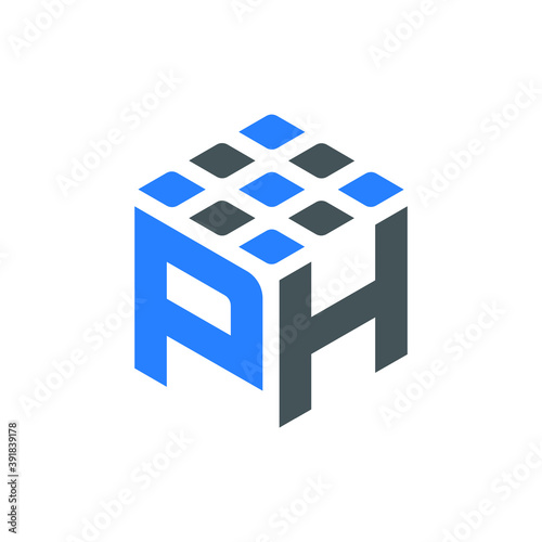 PH Letter Modern Eye Catchy Logo and Icon Editable Vector for Website Favicon 