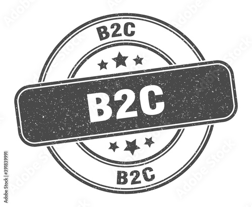 b2c stamp. b2c label. round grunge sign