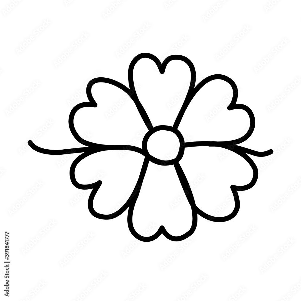one line design of flower icon one line design of flower icon