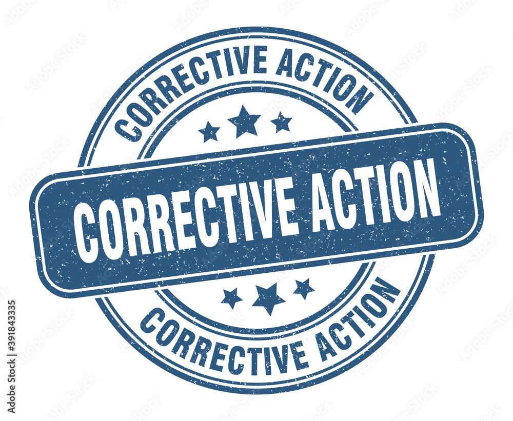 corrective action stamp. corrective action label. round grunge sign corrective action stamp. corrective action label. round grunge sign