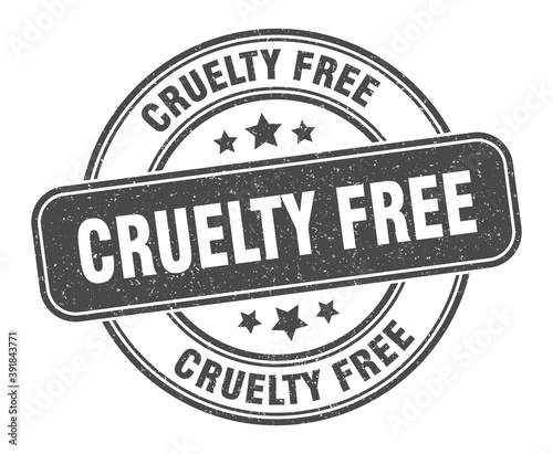 cruelty free stamp. cruelty free label. round grunge sign