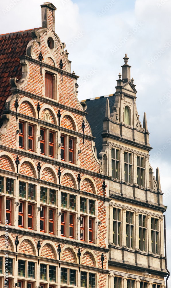 façades de maisons flamandes en Belgique à Gand