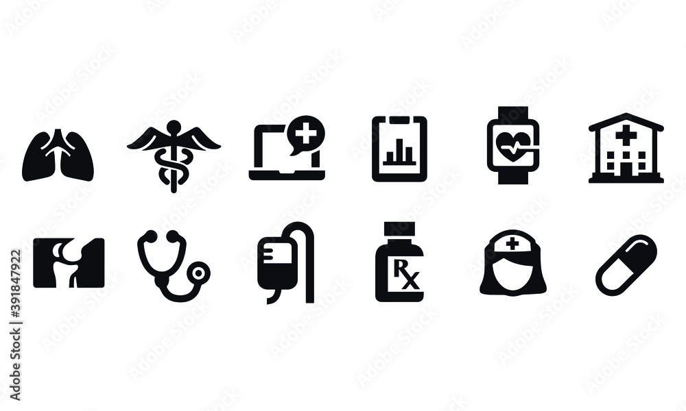 Health Care Icons vector design Health Care Icons vector design