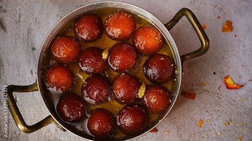 Homemade Gulab Jamun - Popular Indian sweets made during Diwali festival