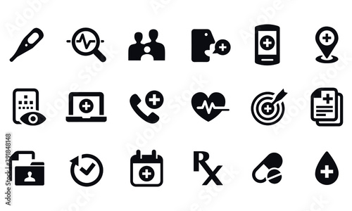  Healthcare and Medicine Icons vector design 