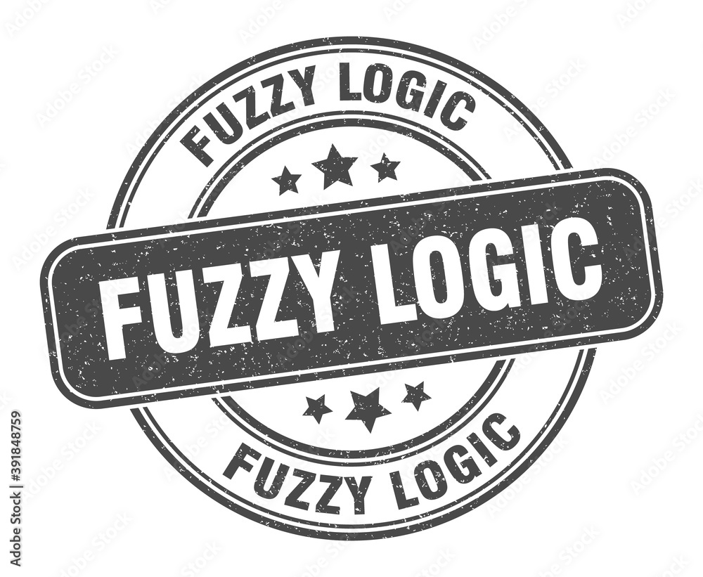 Fototapeta premium fuzzy logic stamp. fuzzy logic label. round grunge sign