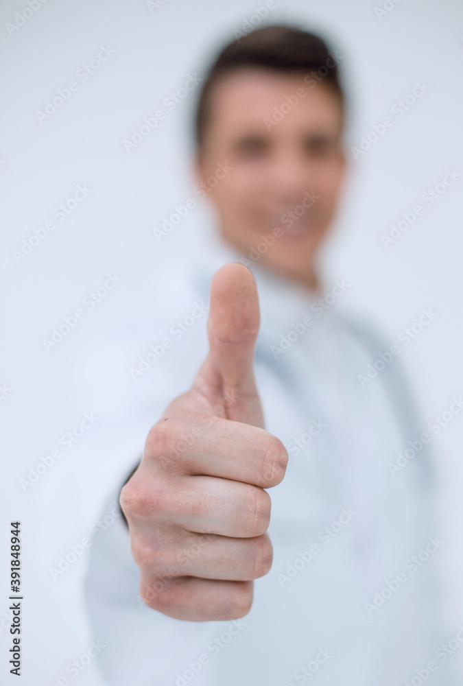background image.a successful doctor showing thumbs up background image.a successful doctor showing thumbs up