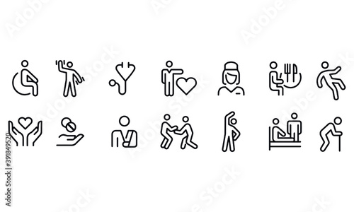  Nursing Home Icons vector design 