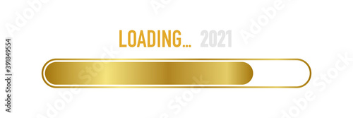 2021 golden card poster. Happy new year. Vector background