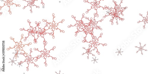 Light Red, Yellow vector texture with curves.