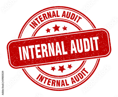 internal audit stamp. internal audit label. round grunge sign