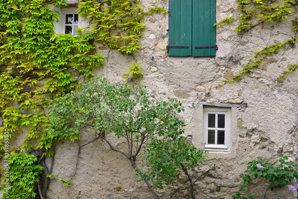 Vieille façade de maison dans le Vaucluse en Provence-Alpes-Côte-d'Azur, France Vieille façade de maison dans le Vaucluse en Provence-Alpes-Côte-d'Azur, France