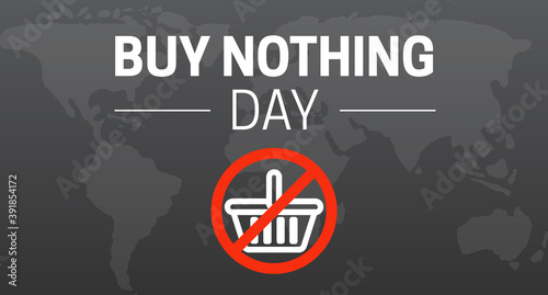 Buy Nothing Day Dark Background Banner