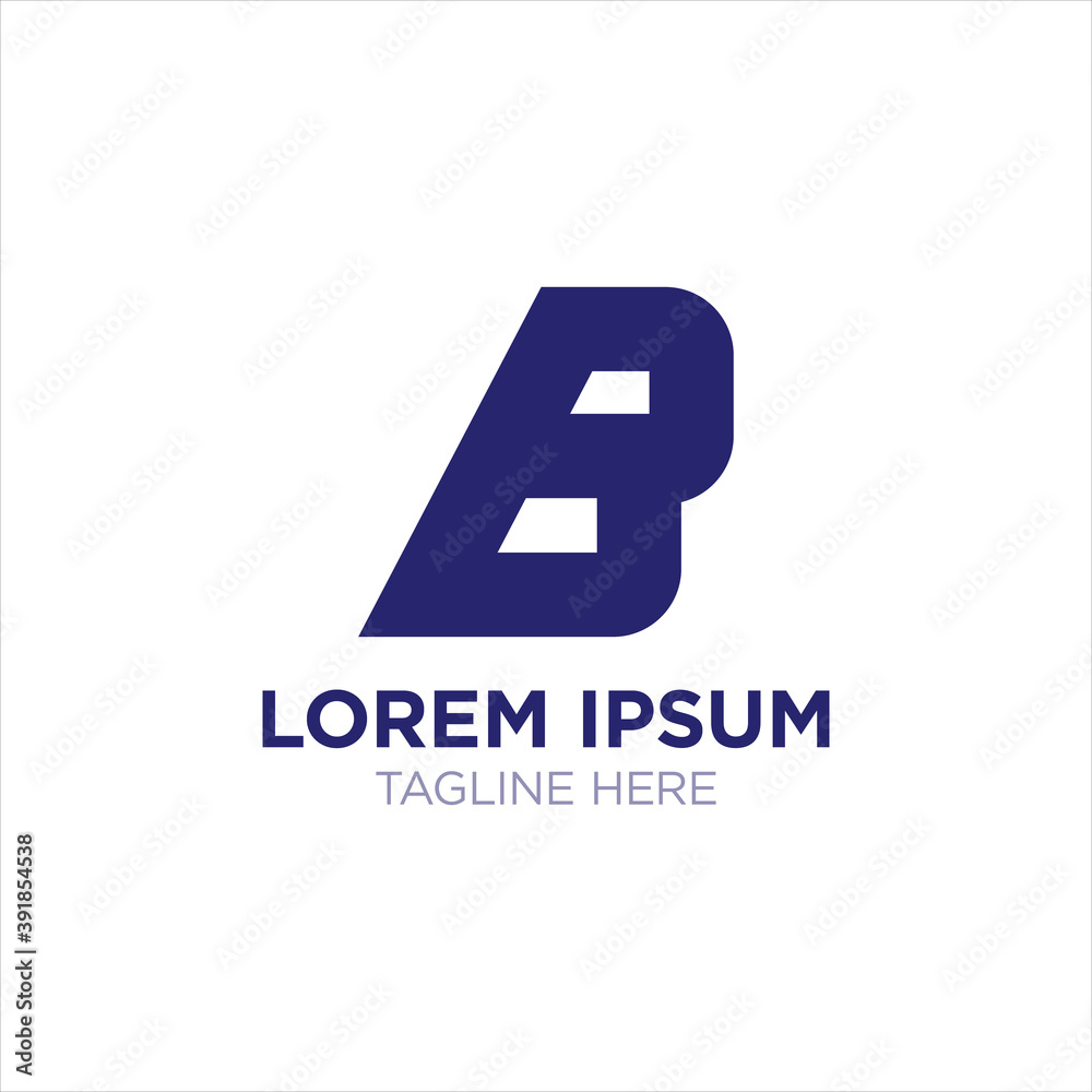 Obraz premium Premium Vector B Logo Design Template. Beautiful Minimal B Letter Logo Design for the Business company. B Initial Letter Logo Template. Flat B Letter Logo Design for Company