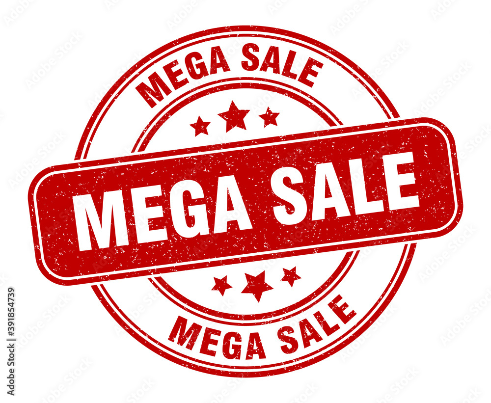 mega sale stamp. mega sale label. round grunge sign mega sale stamp. mega sale label. round grunge sign